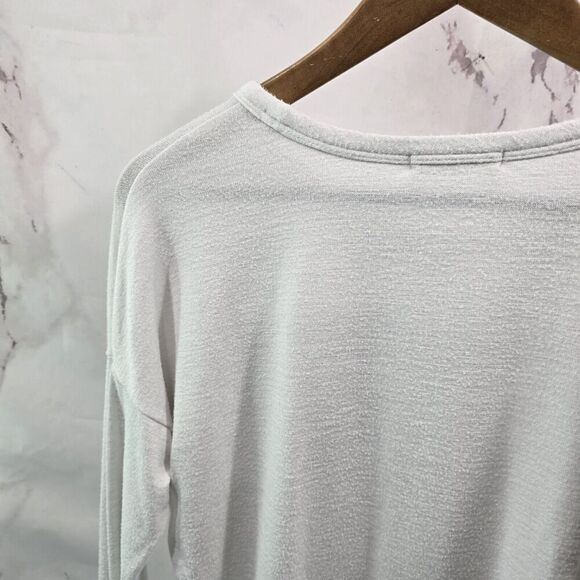 Rag & Bone Shirt Womens Small White Slouchy Long Sleeve Drop Shoulder Jersey - Picture 6 of 11